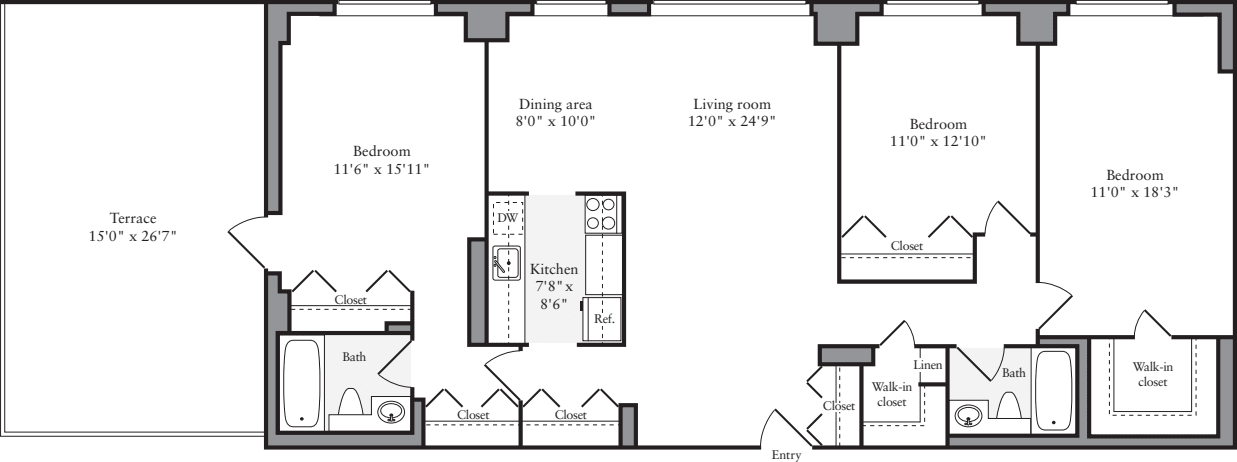 3+ Bedrooms Z floorplan