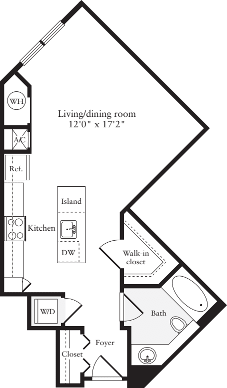 Studio B floorplan