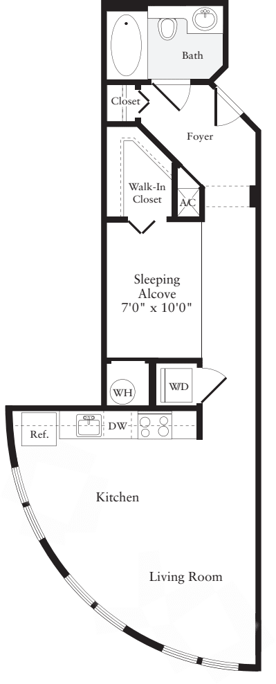 Studio E floorplan