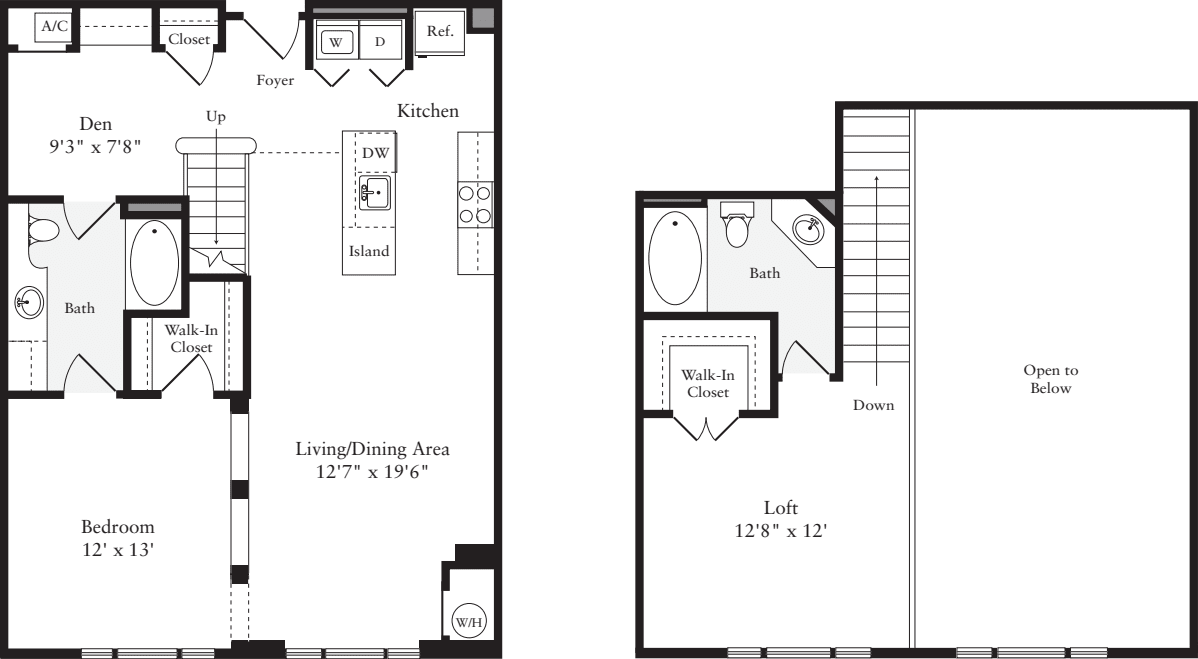 1 Bedroom R floorplan