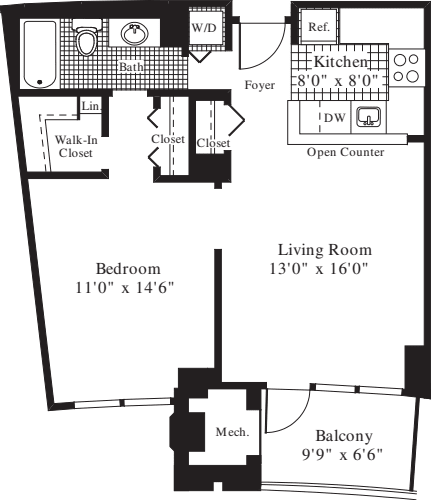 1 Bedroom B