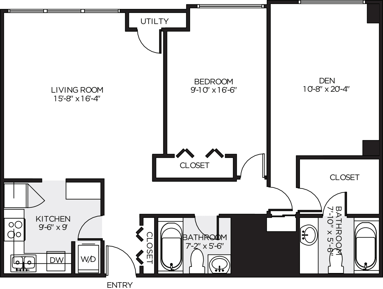2 Bedroom MZ floorplan