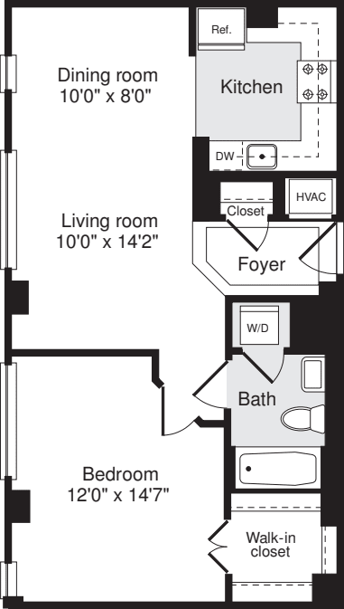 1 Bedroom I floorplan