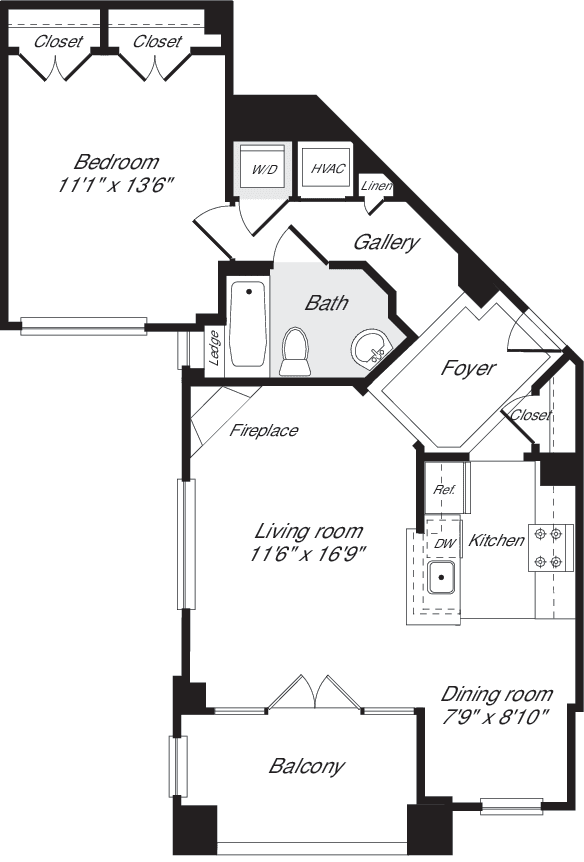 1 Bedroom R