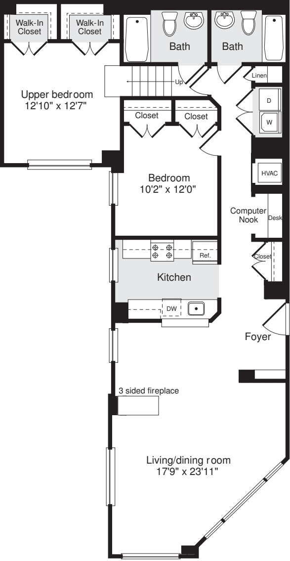 2 Bedrooms G floorplan