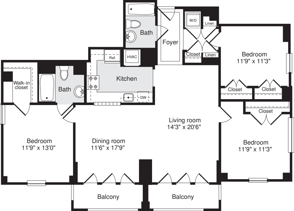 3+ Bedrooms B floorplan