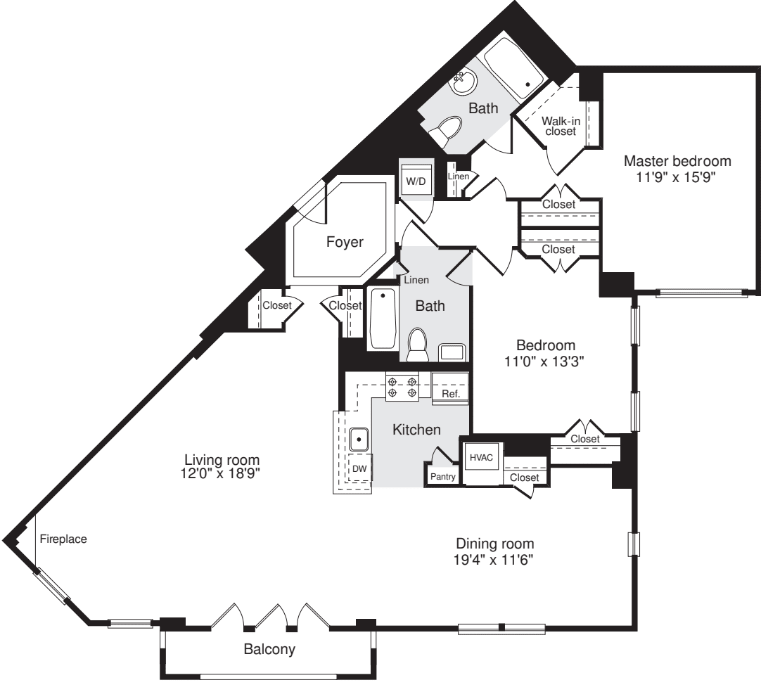 2 Bedrooms FF floorplan