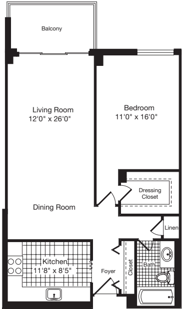1 Bedroom B