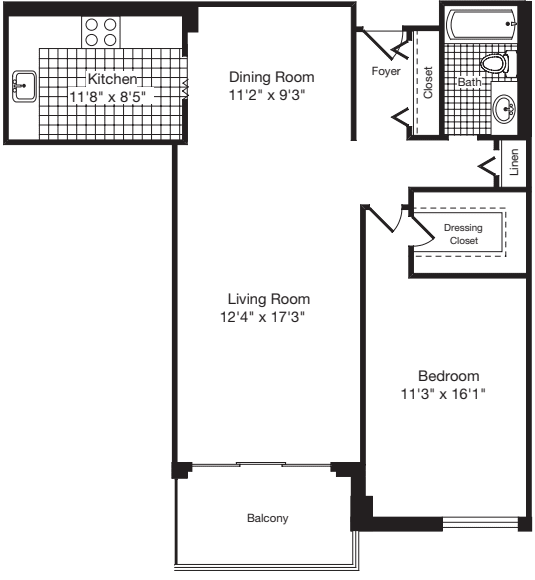1 Bedroom F