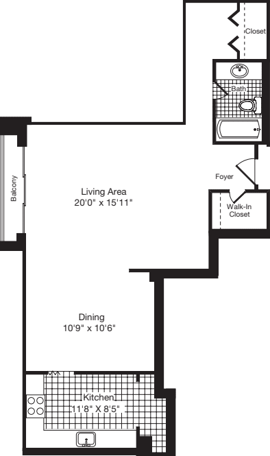 Studio G floorplan