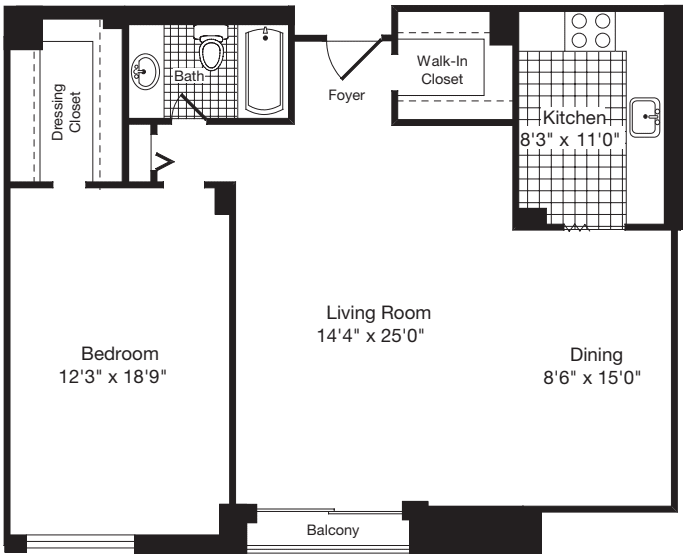 1 Bedroom J