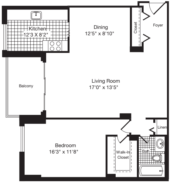 1 Bedroom K