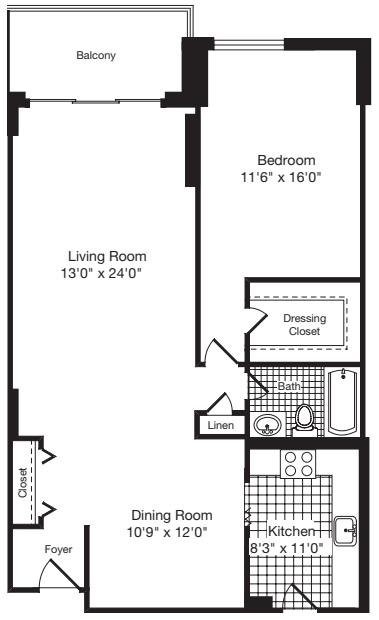 1 Bedroom Q