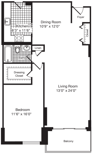 1 Bedroom R