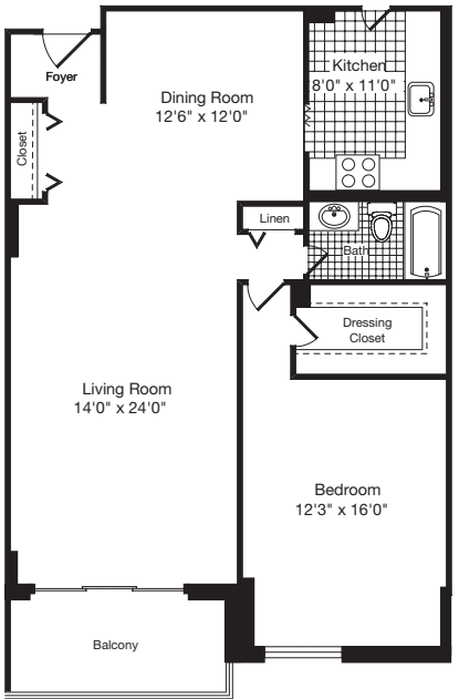 1 Bedroom Y
