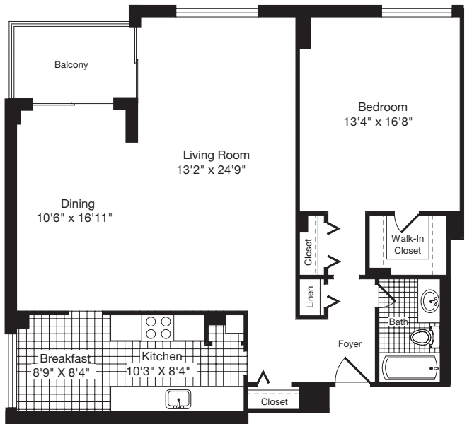 1 Bedroom DD