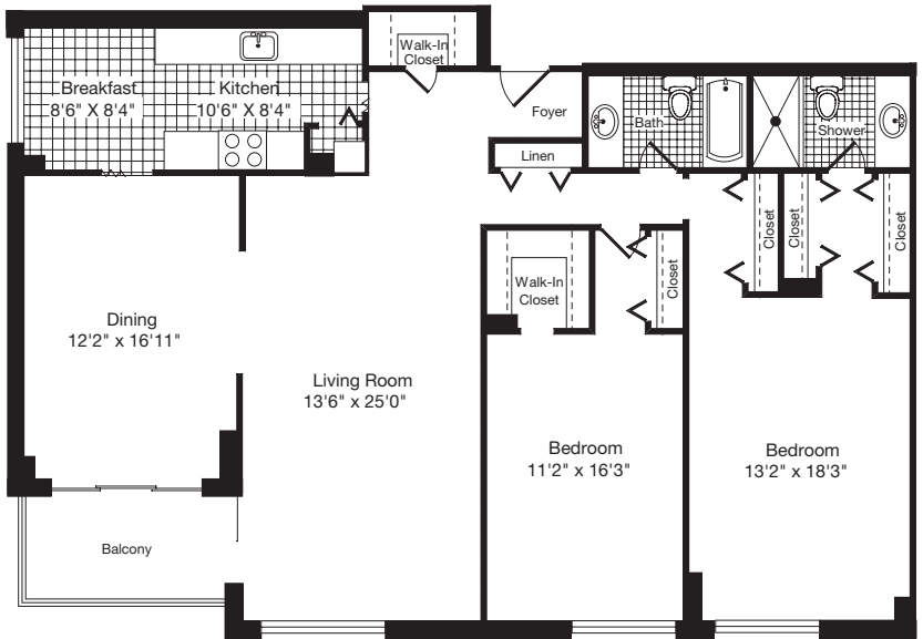 2 Bedrooms C