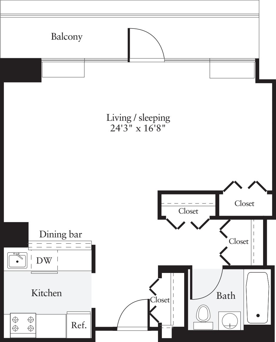 Studio C floorplan