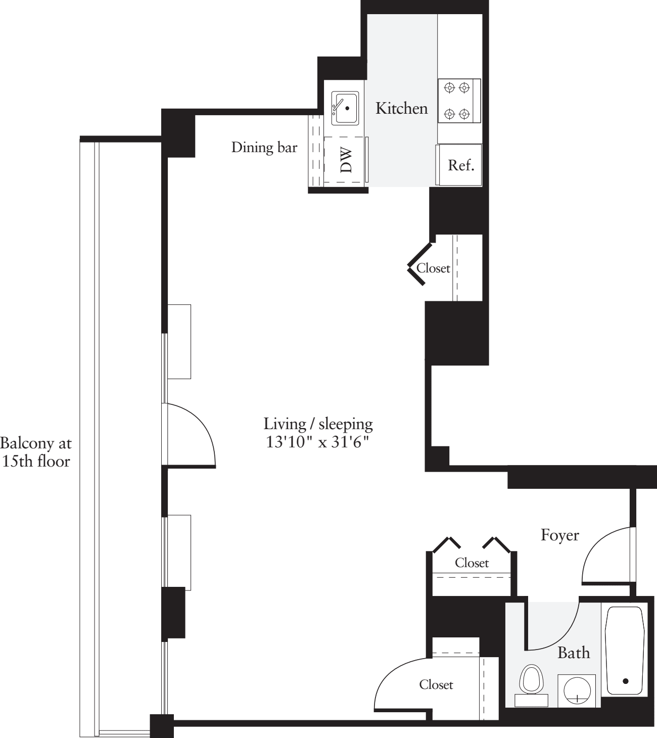 Studio G floorplan