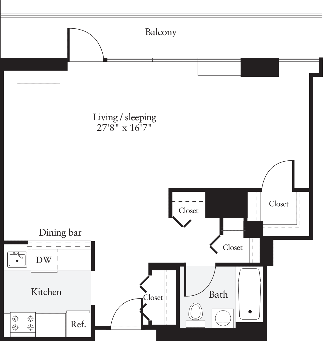 Studio H floorplan