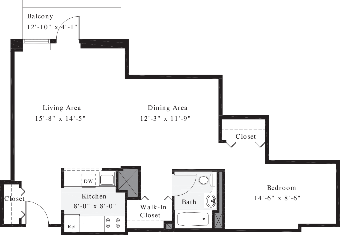 Studio L floorplan
