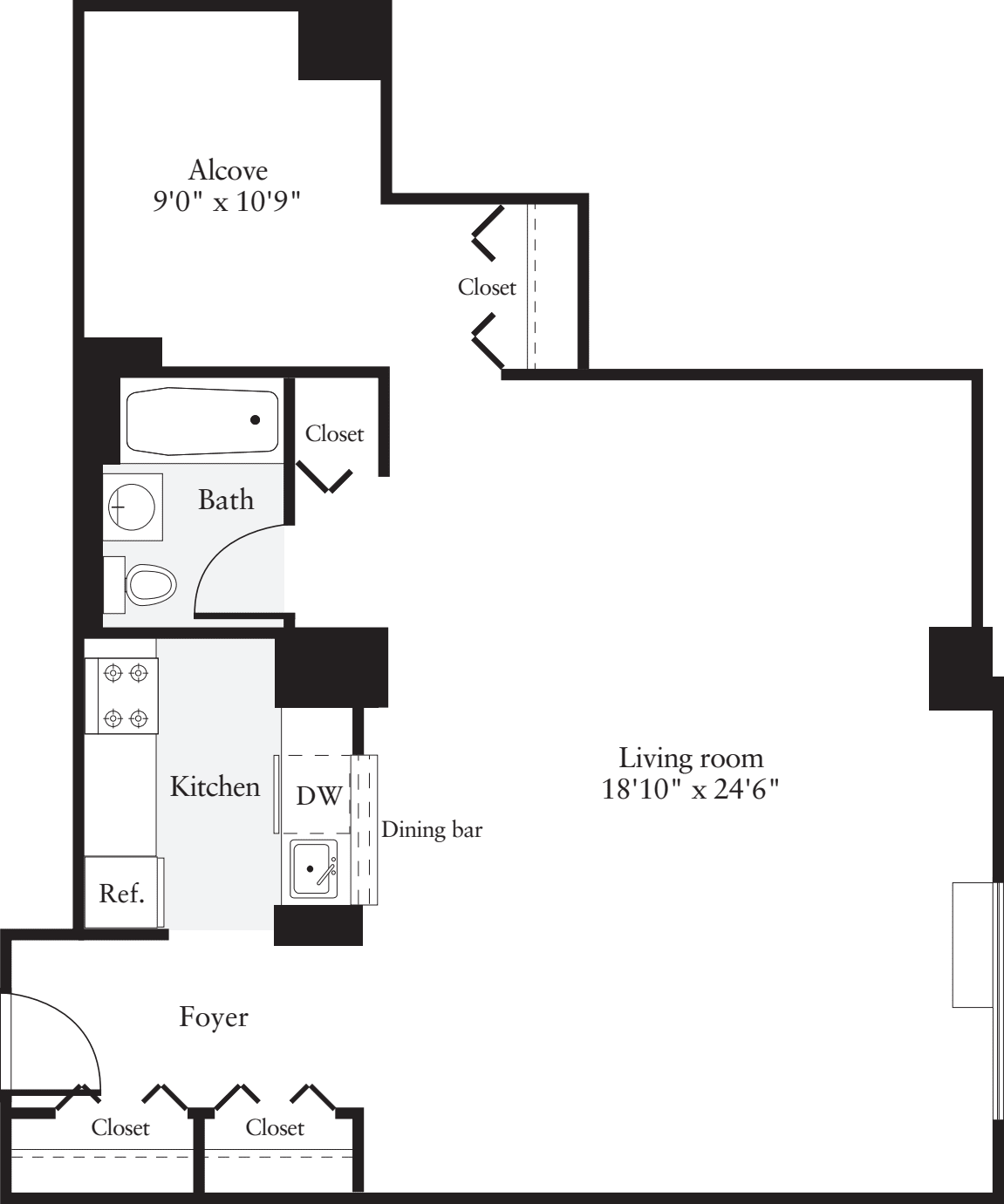 Studio M floorplan