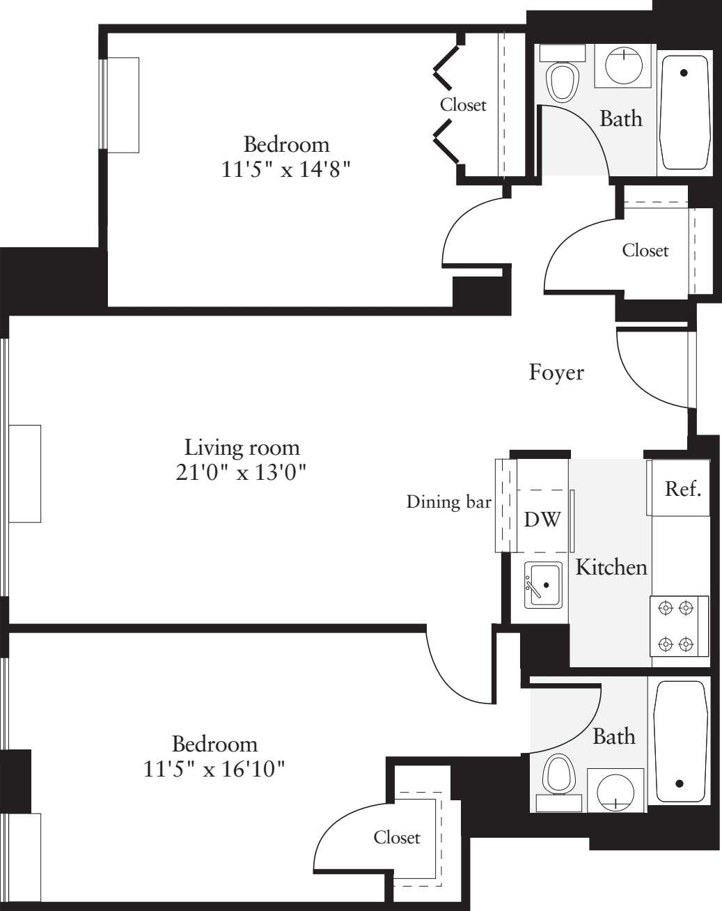 2 Bedrooms B