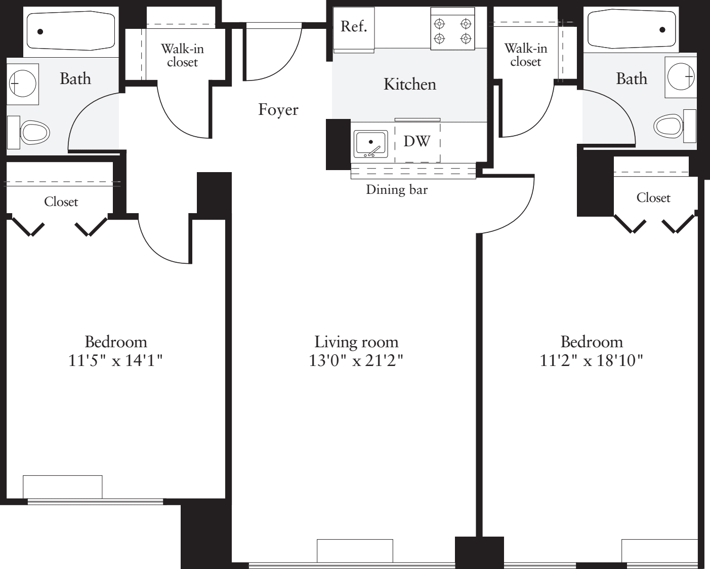 2 Bedrooms E