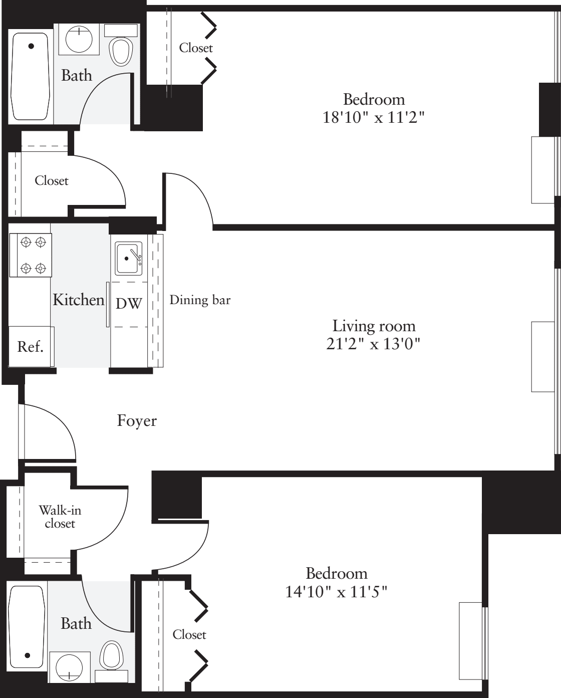 2 Bedrooms F