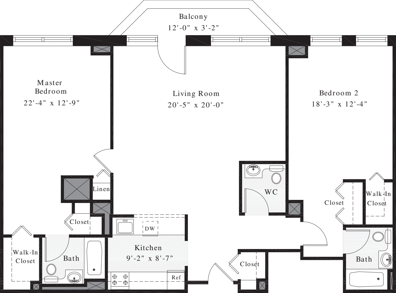 2 Bedrooms P