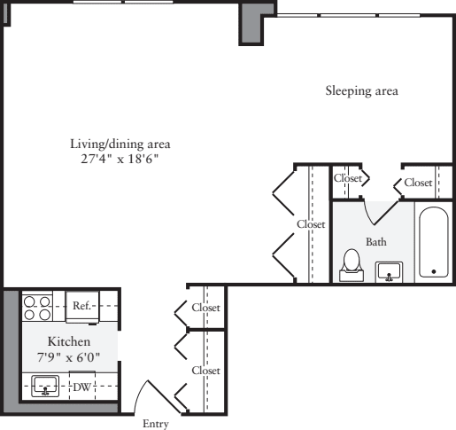 Studio J floorplan