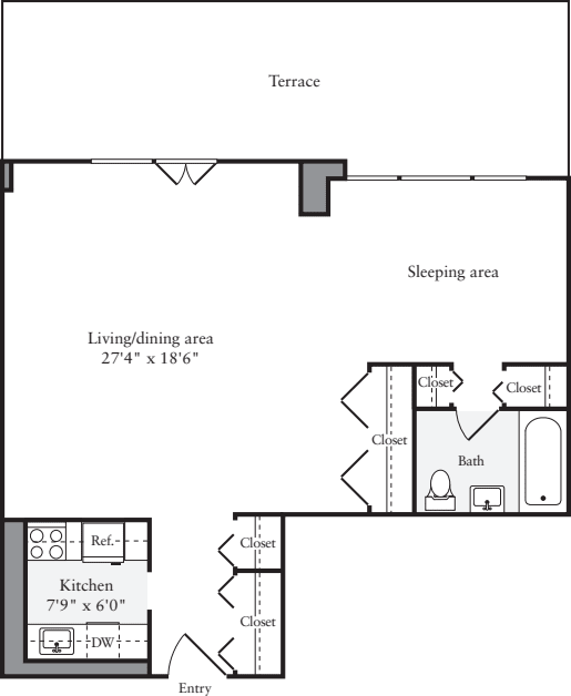 Studio J1 floorplan