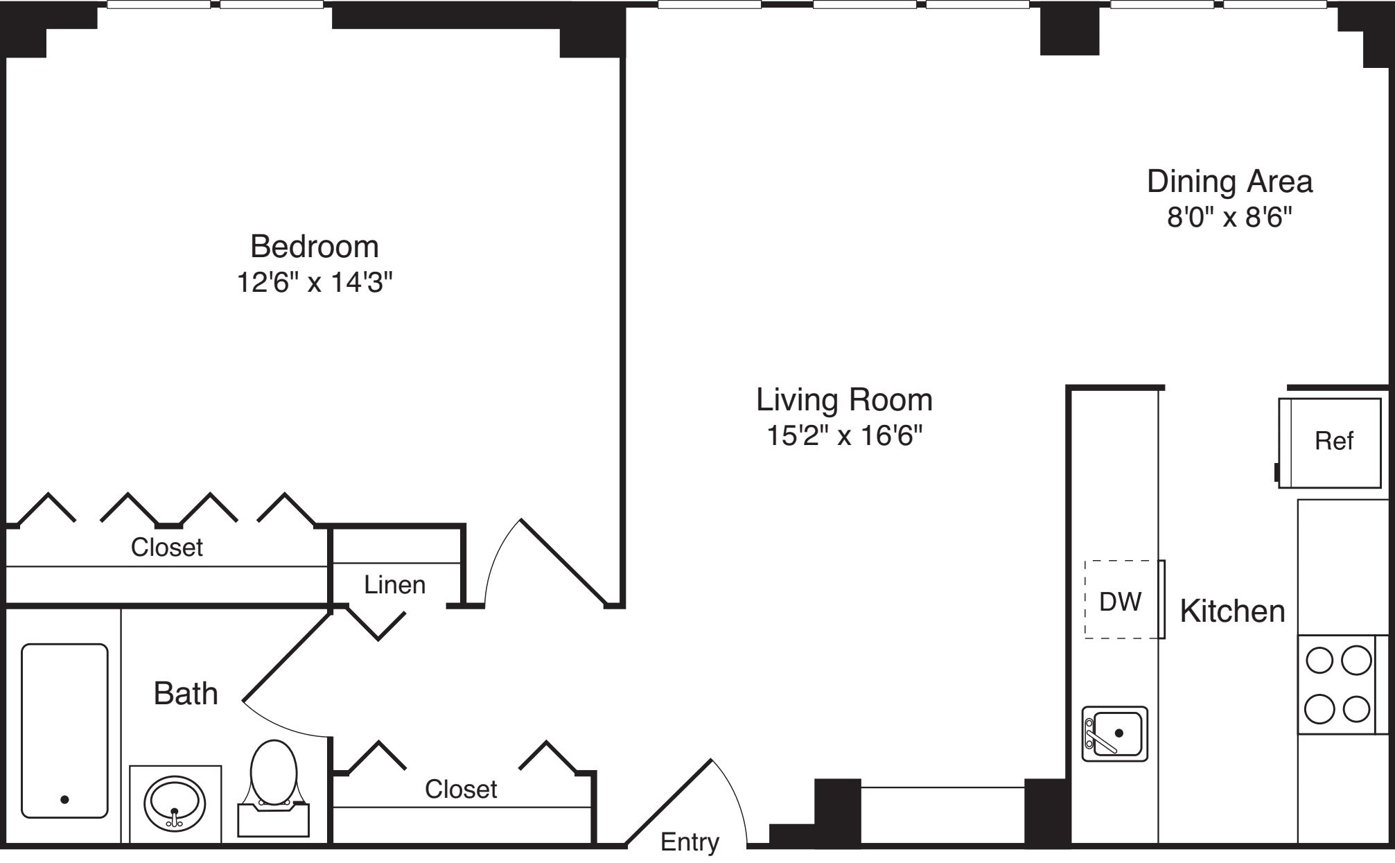 1 Bedroom L