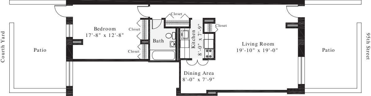 1 Bedroom A1 floorplan