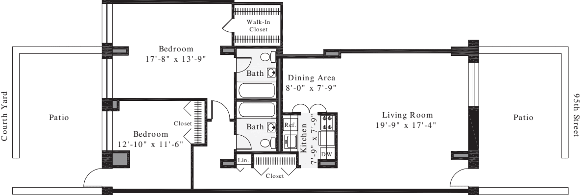 2 Bedrooms B floorplan