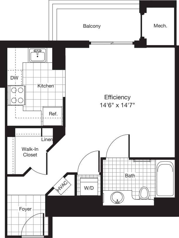 Studio C floorplan