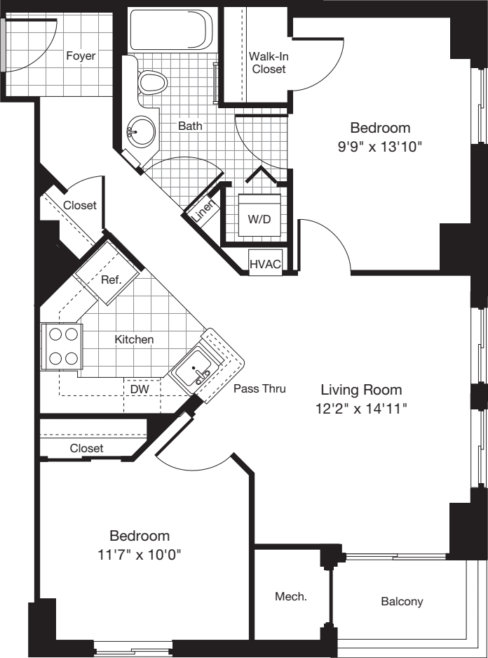 2 Bedrooms A