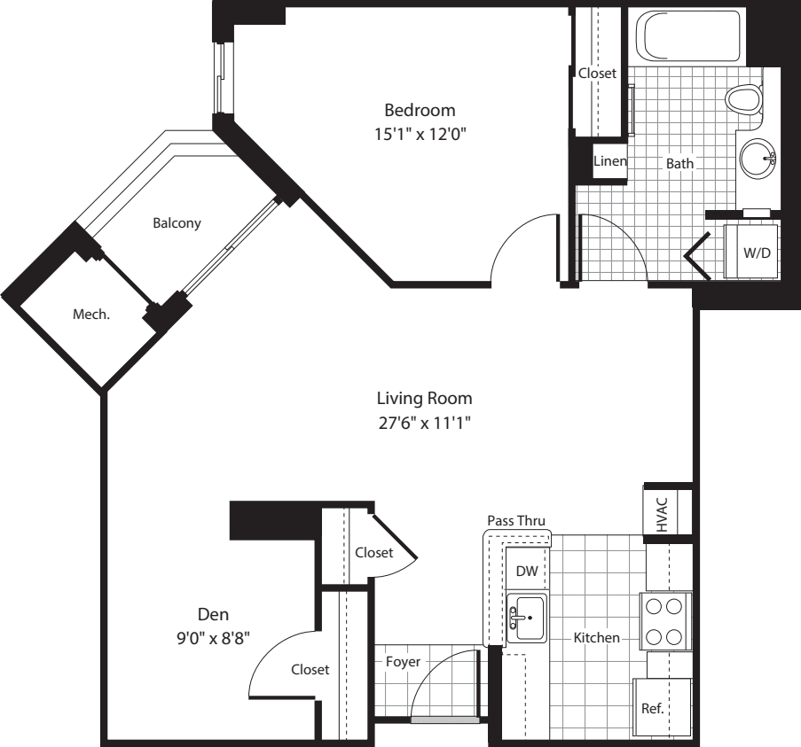 1 Bedroom R