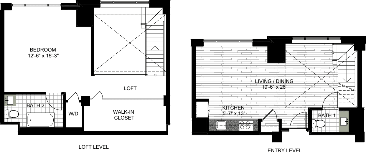 1 Bedroom YYY floorplan