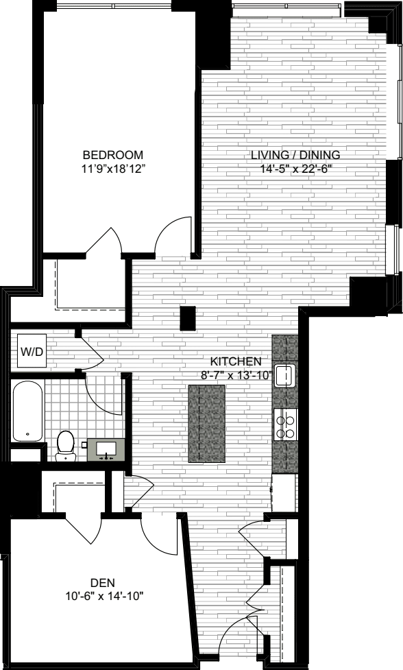 1 Bedroom TTT floorplan