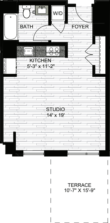 Studio A floorplan