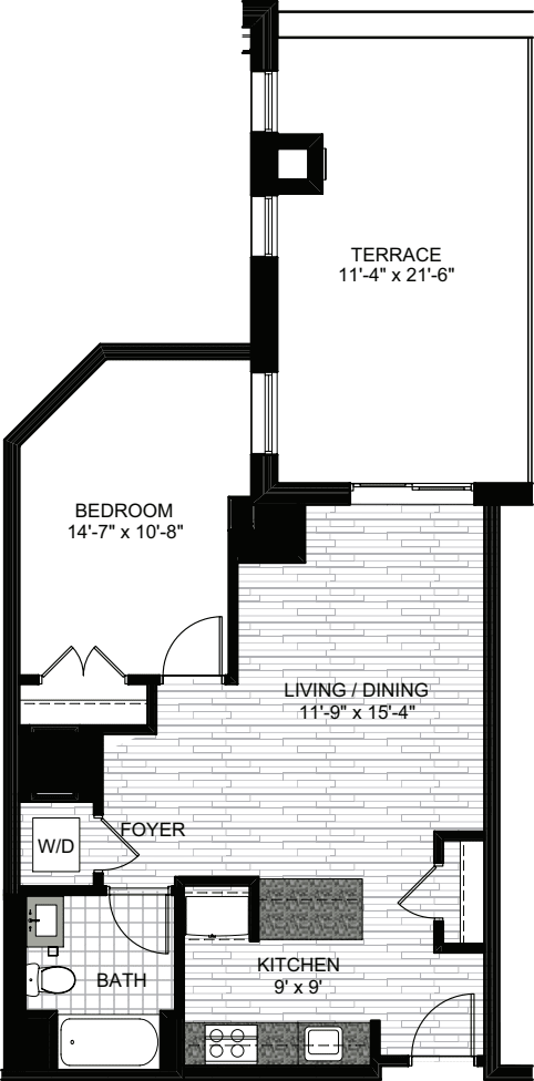 1 Bedroom I floorplan