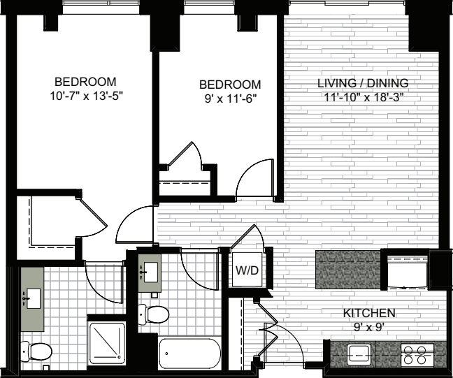 2 Bedrooms D