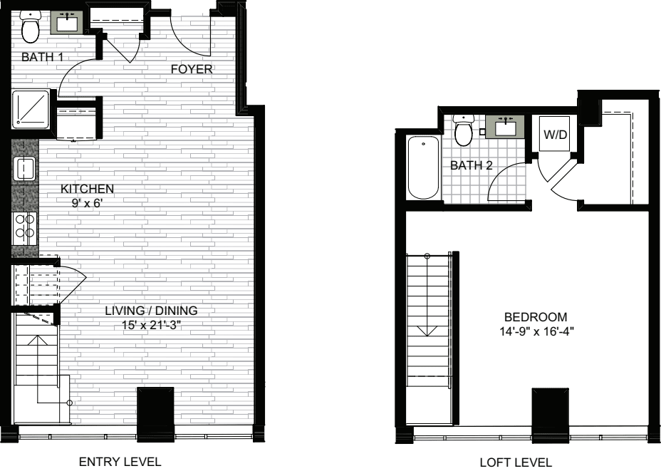 1 Bedroom BB floorplan
