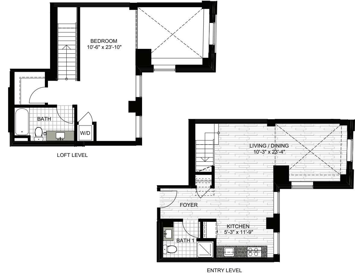 1 Bedroom CC floorplan