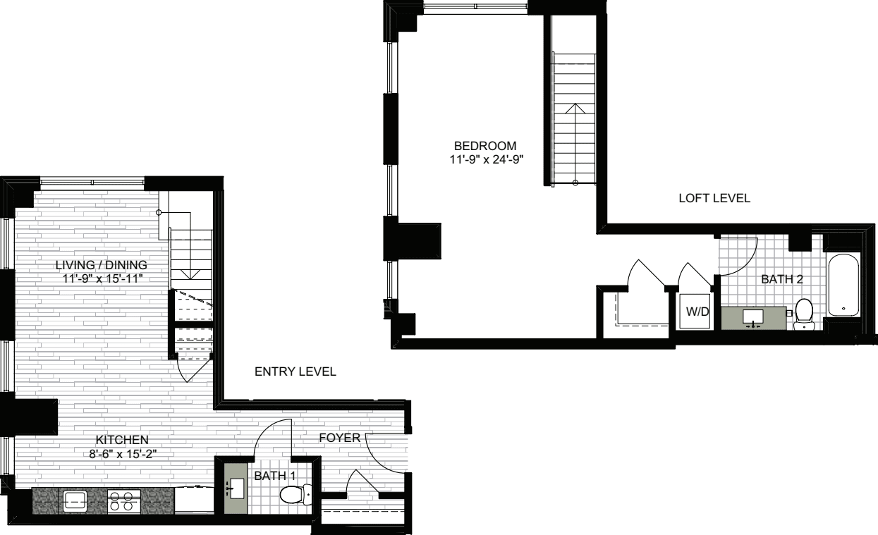1 Bedroom HH floorplan