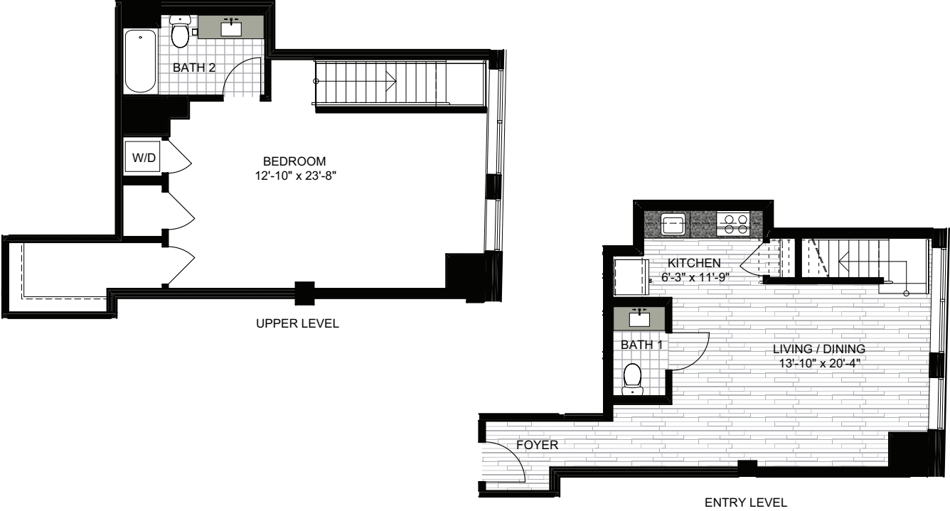 1 Bedroom II floorplan