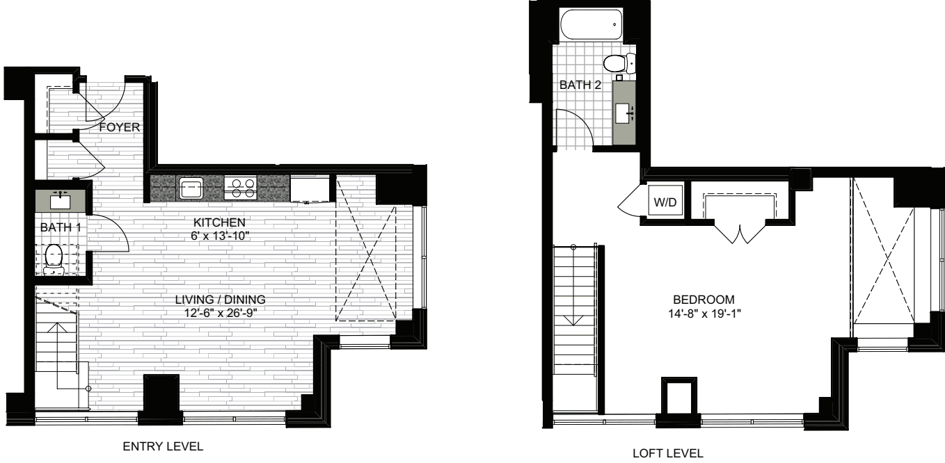 1 Bedroom NN floorplan