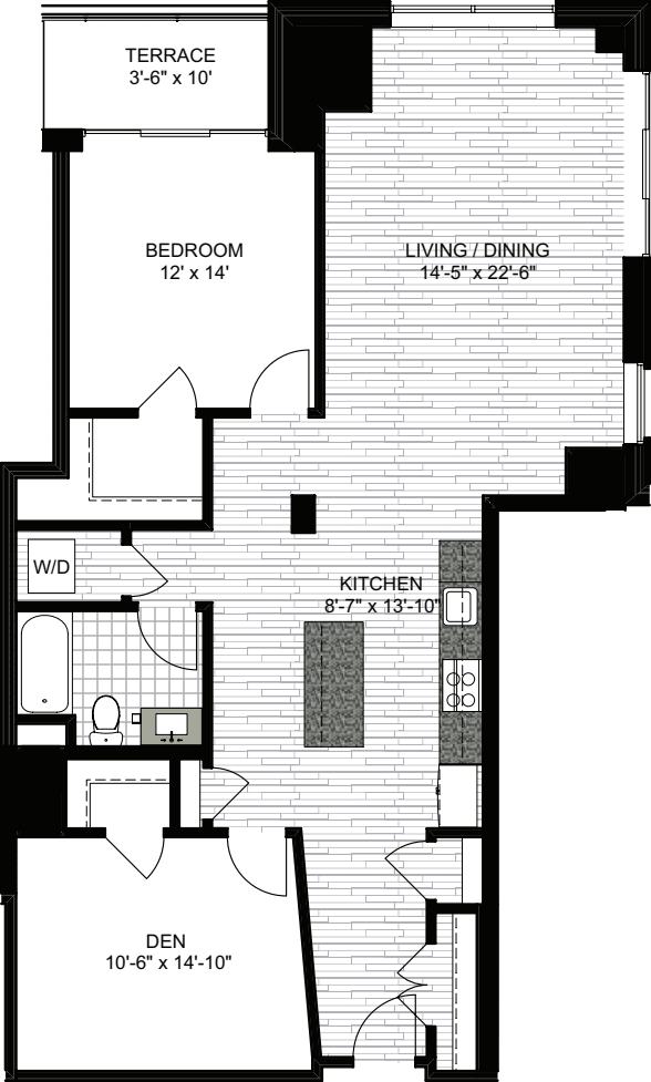 1 Bedroom TT floorplan