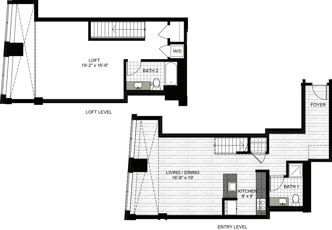 1 Bedroom WW floorplan